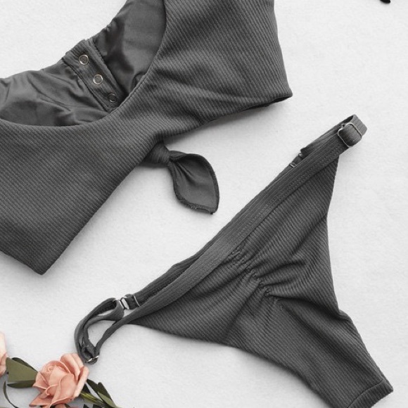 B2G1♦️⛱🆕Sweet Girl Bikini Set Charcoal - Picture 3 of 4